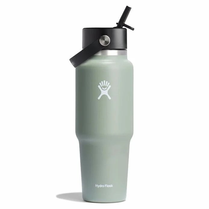 Hydro Flask Water Bottles Agave Hydro Flask 32oz Wide Mouth Flex Straw Cap Travel Bottle