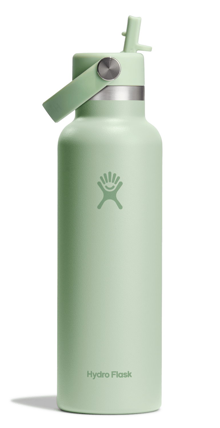 Hydro Flask Water Bottles Aloe Hydro Flask 21oz Standard Flex Straw Cap
