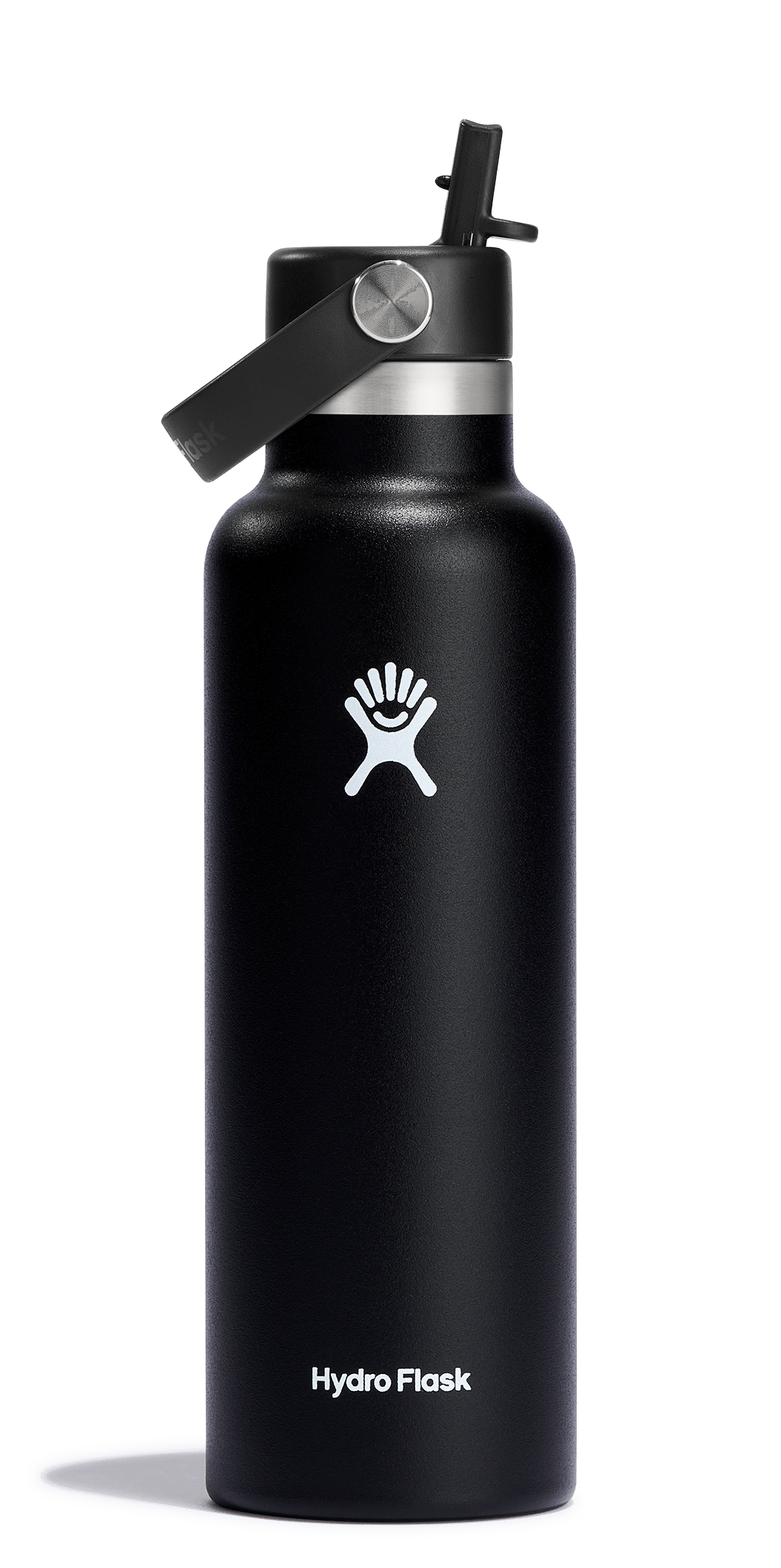 Hydro Flask Water Bottles Black Hydro Flask 21oz Standard Flex Straw Cap