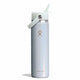 Hydro Flask Water Bottles Glimmer Blue Hydro Flask 24oz Wide Mouth with Flex Straw Cap Glimmer Water Bottle