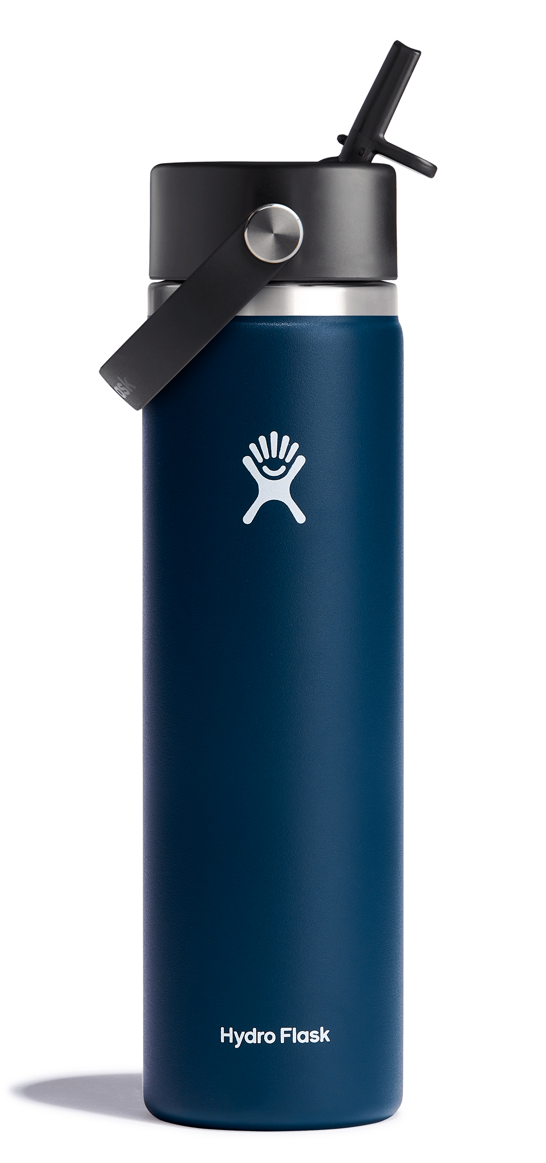 Hydro Flask Water Bottles Indigo Hydro Flask 24oz Wide Mouth Flex Straw Cap Water Bottle
