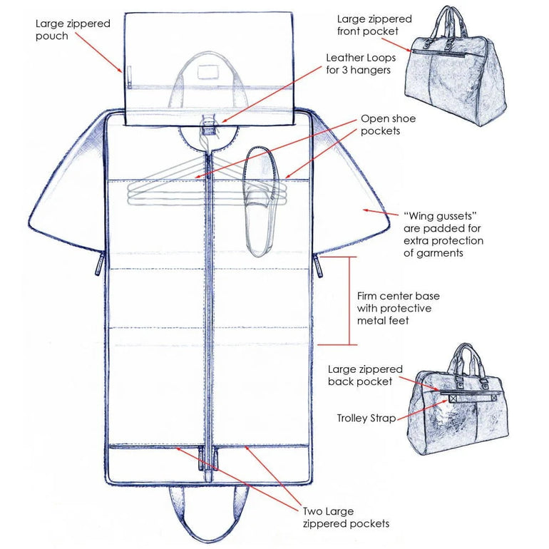 Jack Georges Duffles Jack Georges Voyager Large Convertible Valet Bag