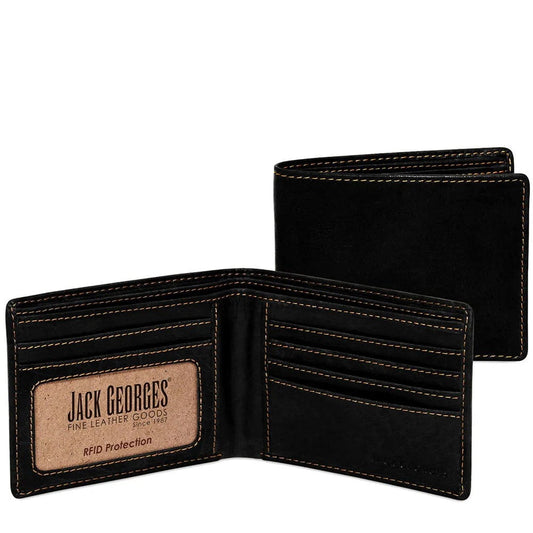 Jack Georges Wallets Black Jack Georges Voyager Bifold Wallet
