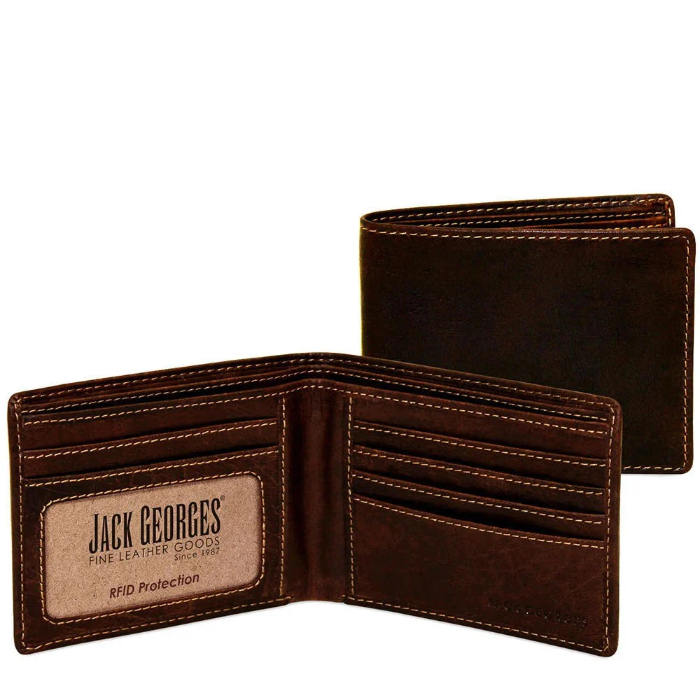 Jack Georges Wallets Brown Jack Georges Voyager Bifold Wallet