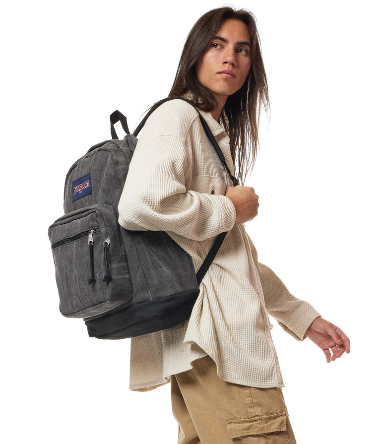 Jansport Backpacks Aged Canvas Black JanSport Right Pack Expressions - Aged Canvas Black