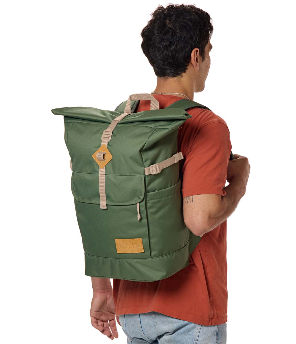 Jansport Backpacks Cargo Green JanSport Hatchet Rolltop - Cargo Green
