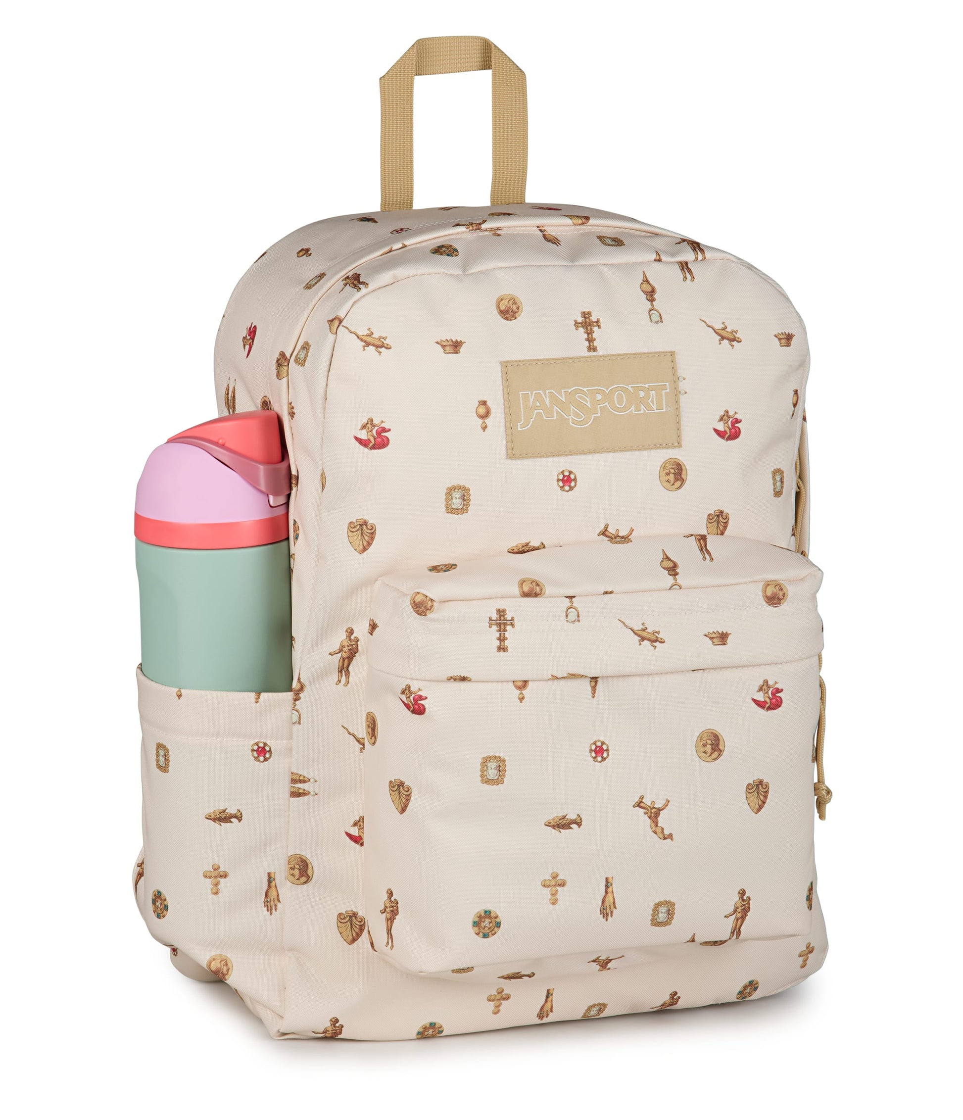 Jansport Backpacks Gilded Relics Moon Flower JanSport SuperBreak Plus Backpack - Gilded Relics Moon Flower