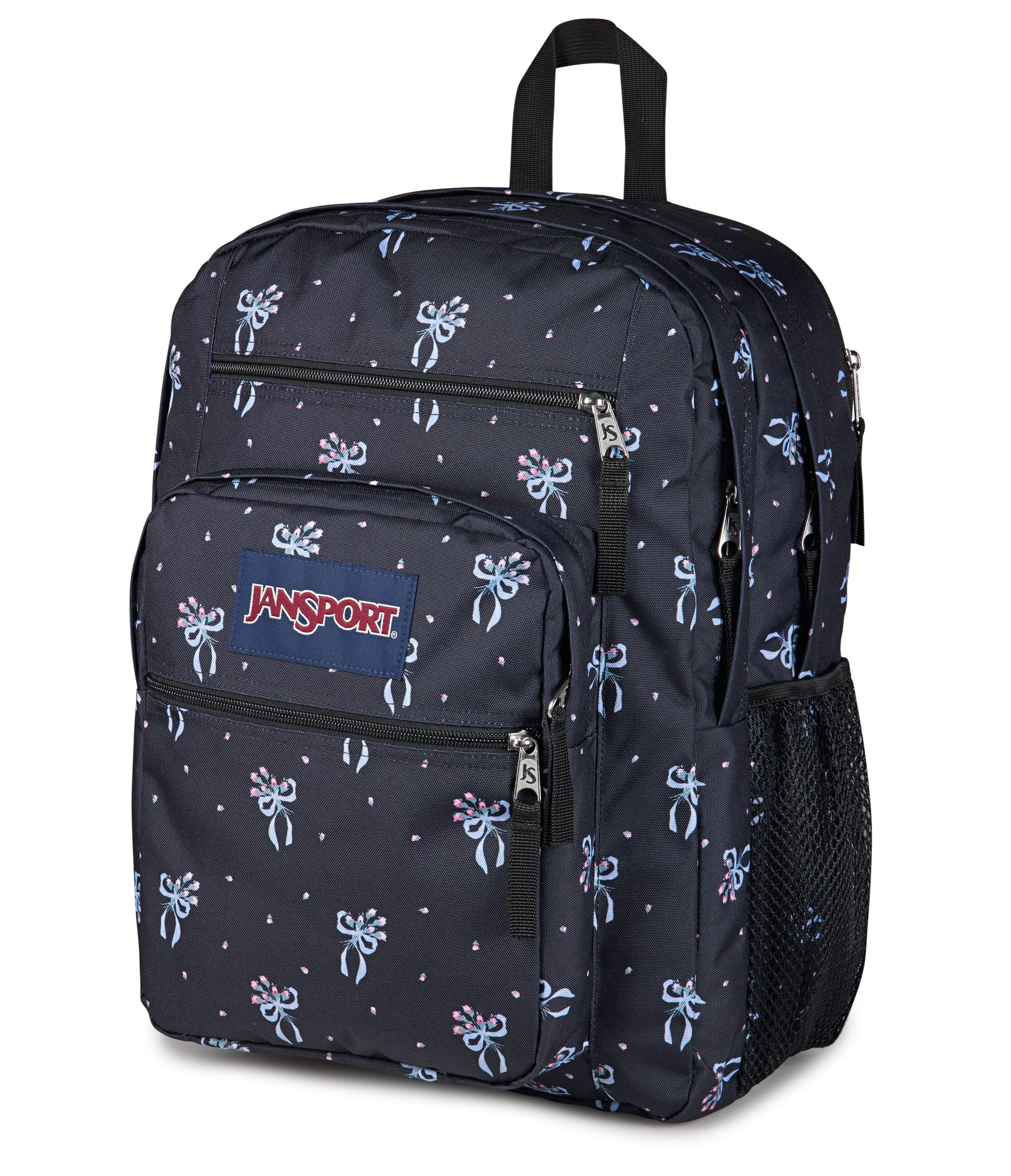 Jansport Backpacks Pastel Petals Black JanSport Big Student Backpack - Pastel Petals Black