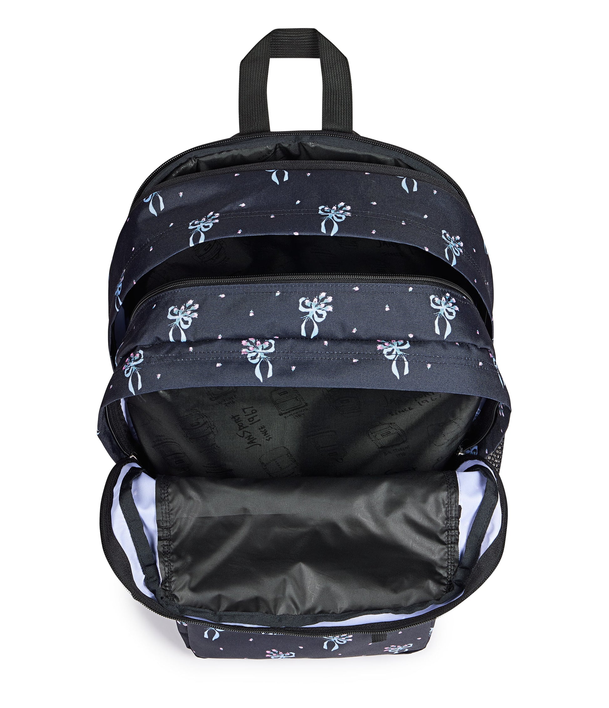 Jansport Backpacks Pastel Petals Black JanSport Big Student Backpack - Pastel Petals Black