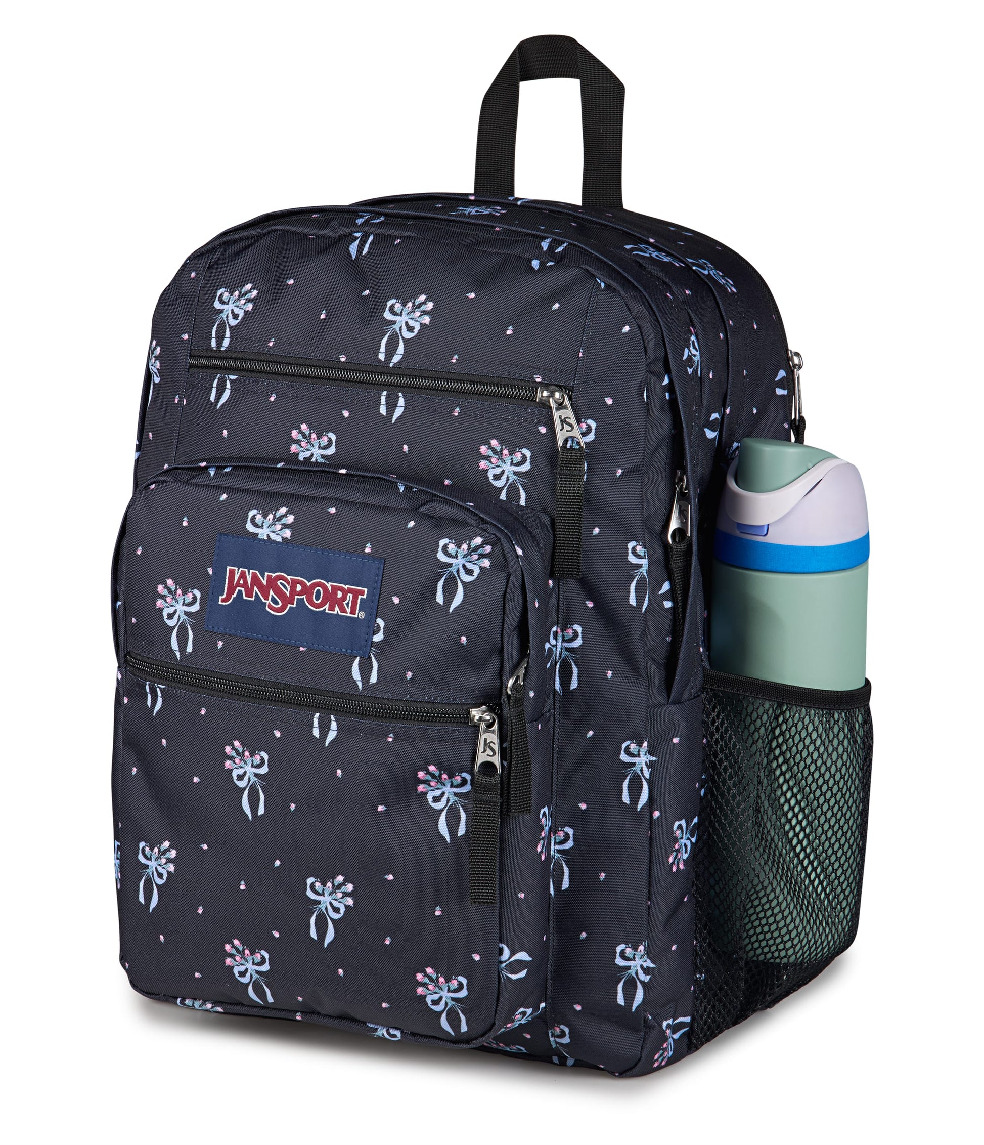 Jansport Backpacks Pastel Petals Black JanSport Big Student Backpack - Pastel Petals Black