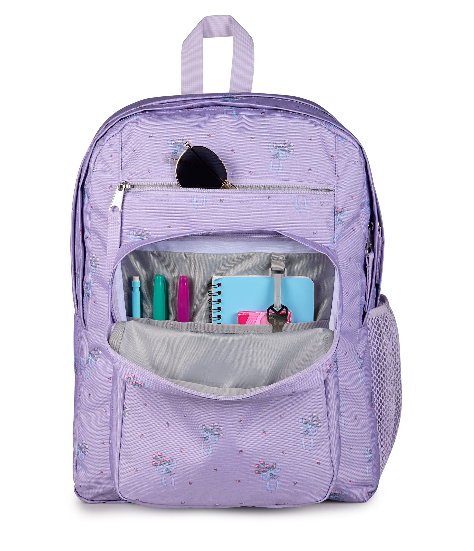 Jansport Backpacks Pastel Petals Lilac JanSport Big Student Backpack - Pastel Petals Lilac
