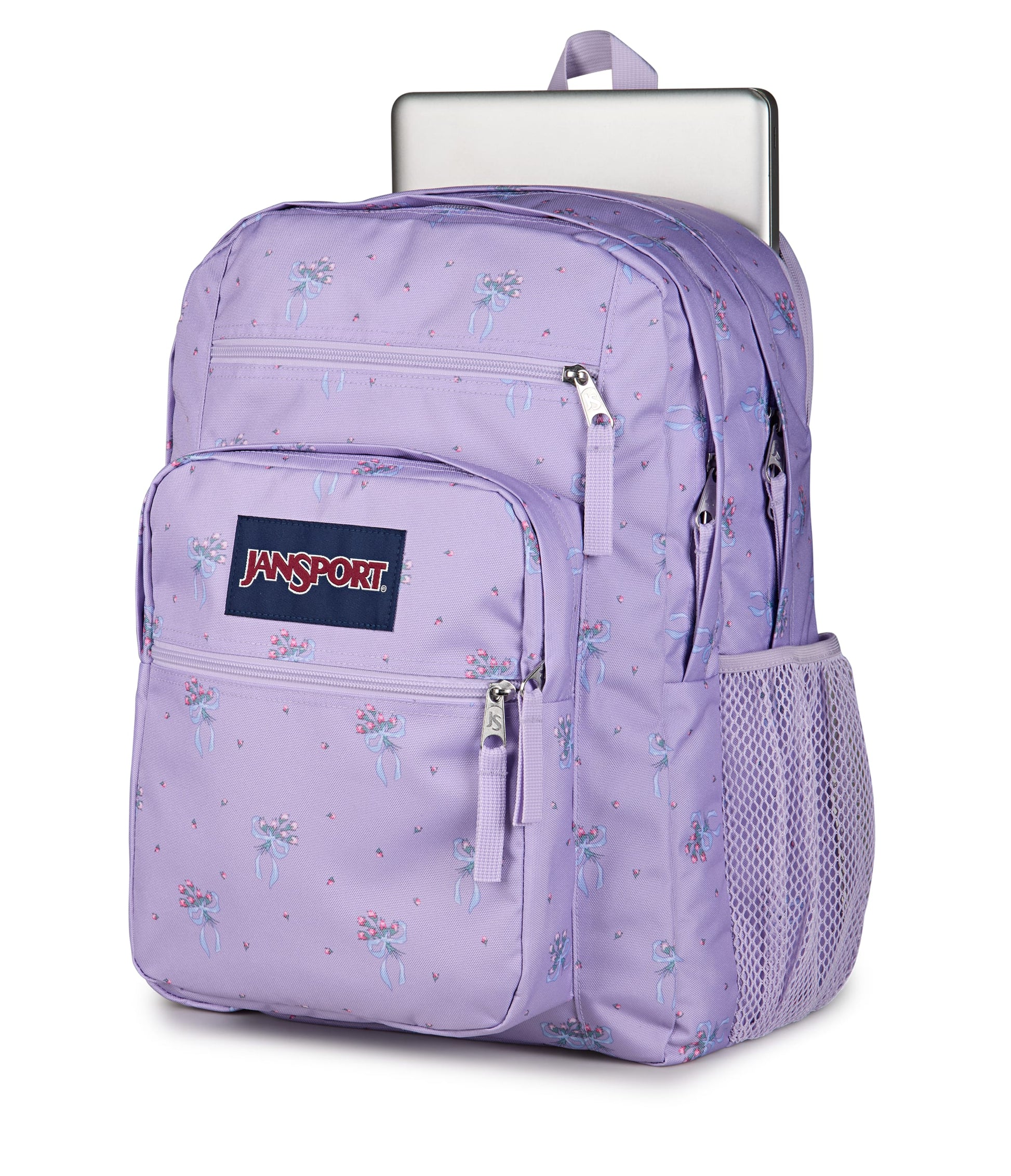 Jansport Backpacks Pastel Petals Lilac JanSport Big Student Backpack - Pastel Petals Lilac