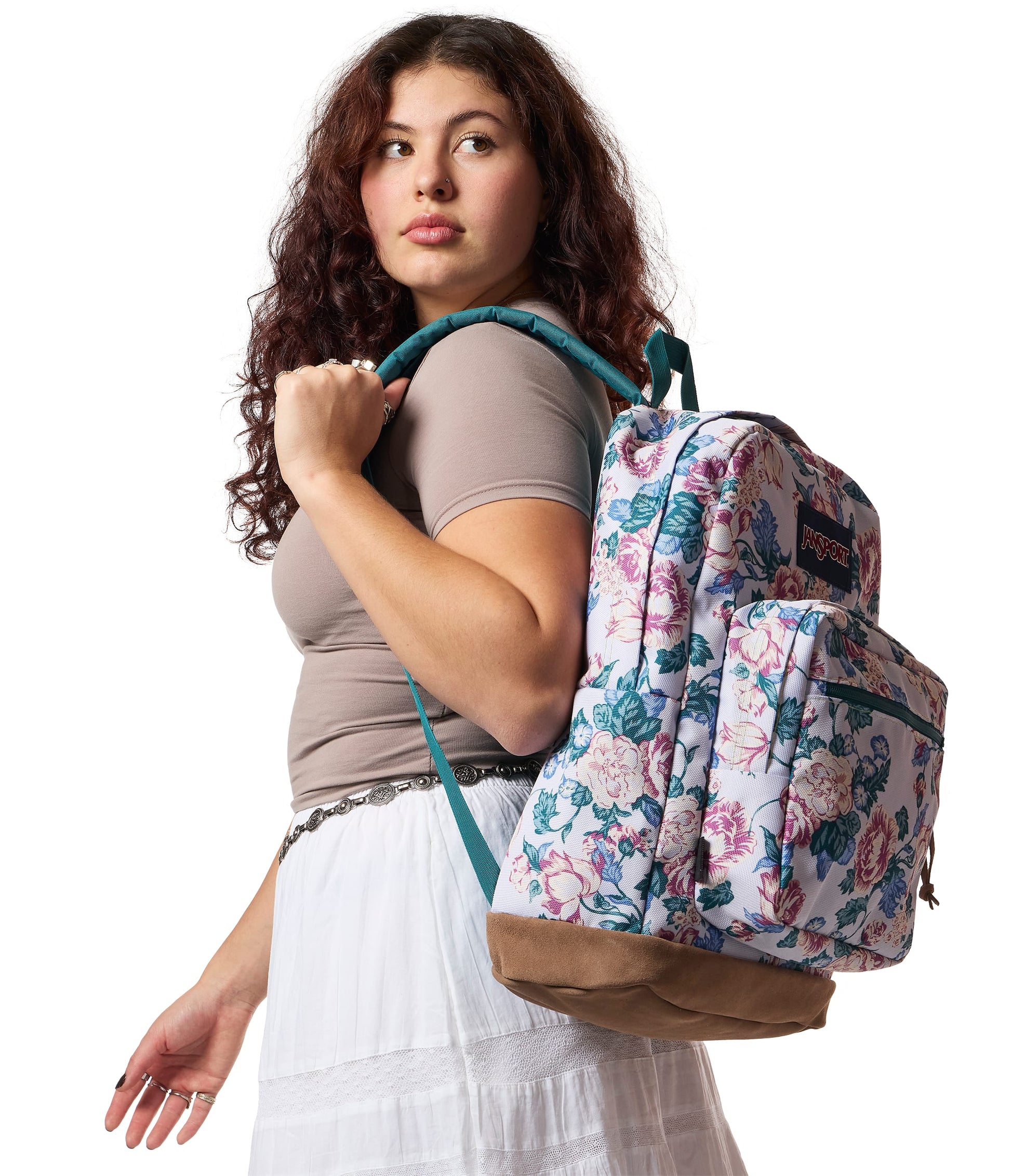 Jansport Backpacks Rustic Roses Moon Flower JanSport Right Pack Backpack - Rustic Roses Moon Flower