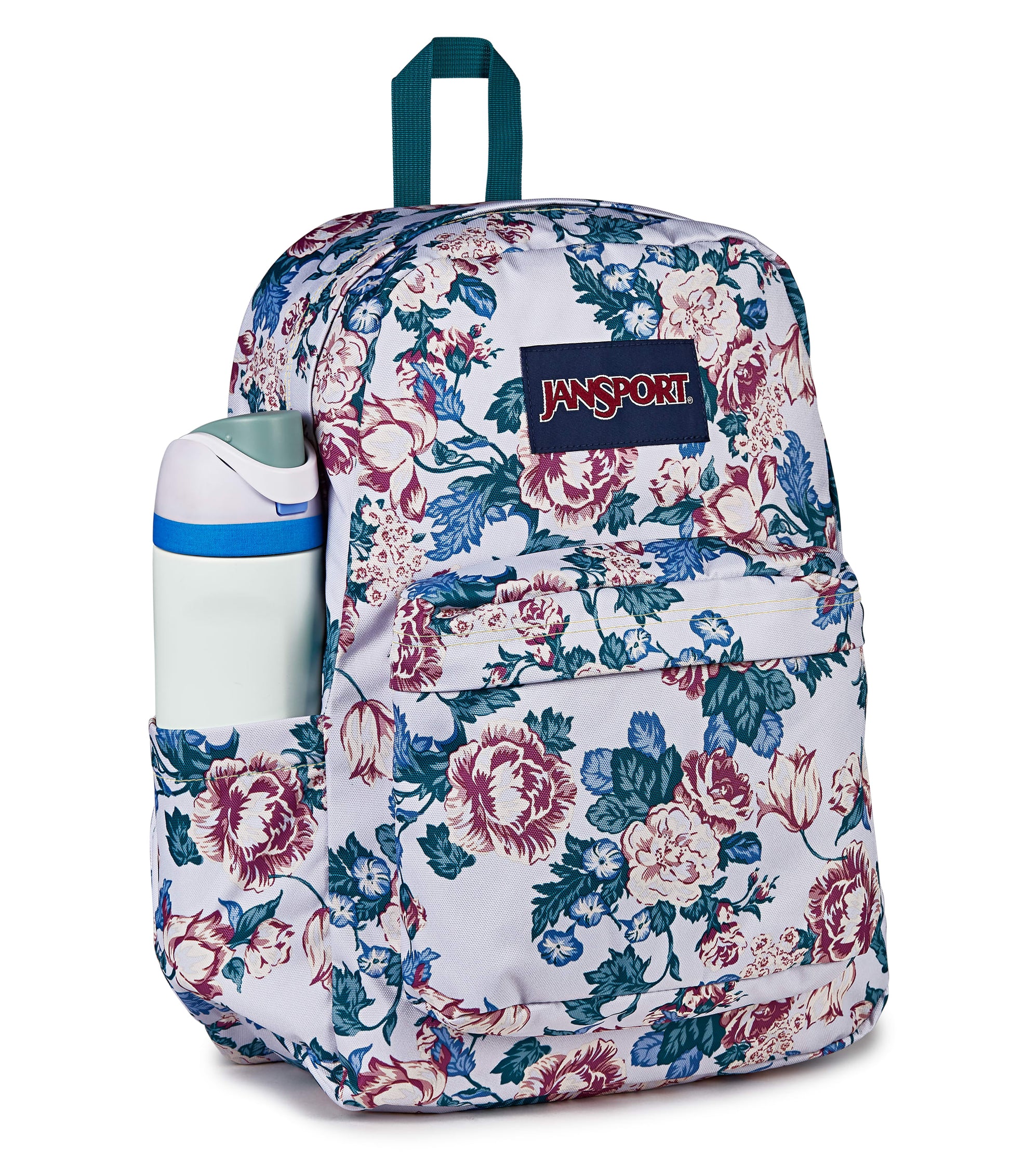 Jansport Backpacks Rustic Roses Moon Flower JanSport SuperBreak Plus Backpack - Rustic Roses Moon Flower