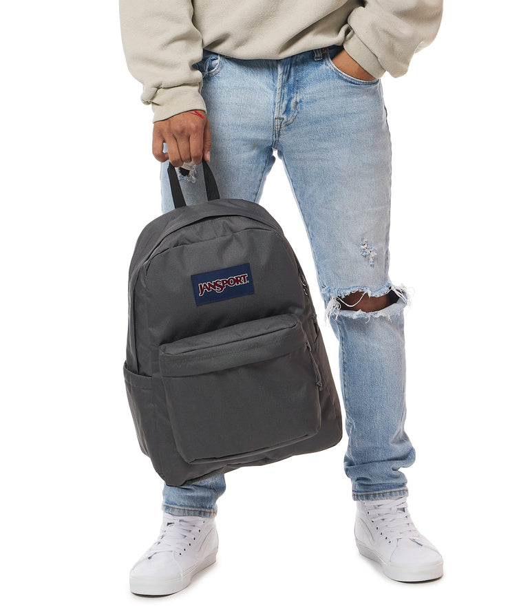 Jansport Backpacks Smokey Grit JanSport SuperBreak Plus Backpack - Smokey Grit