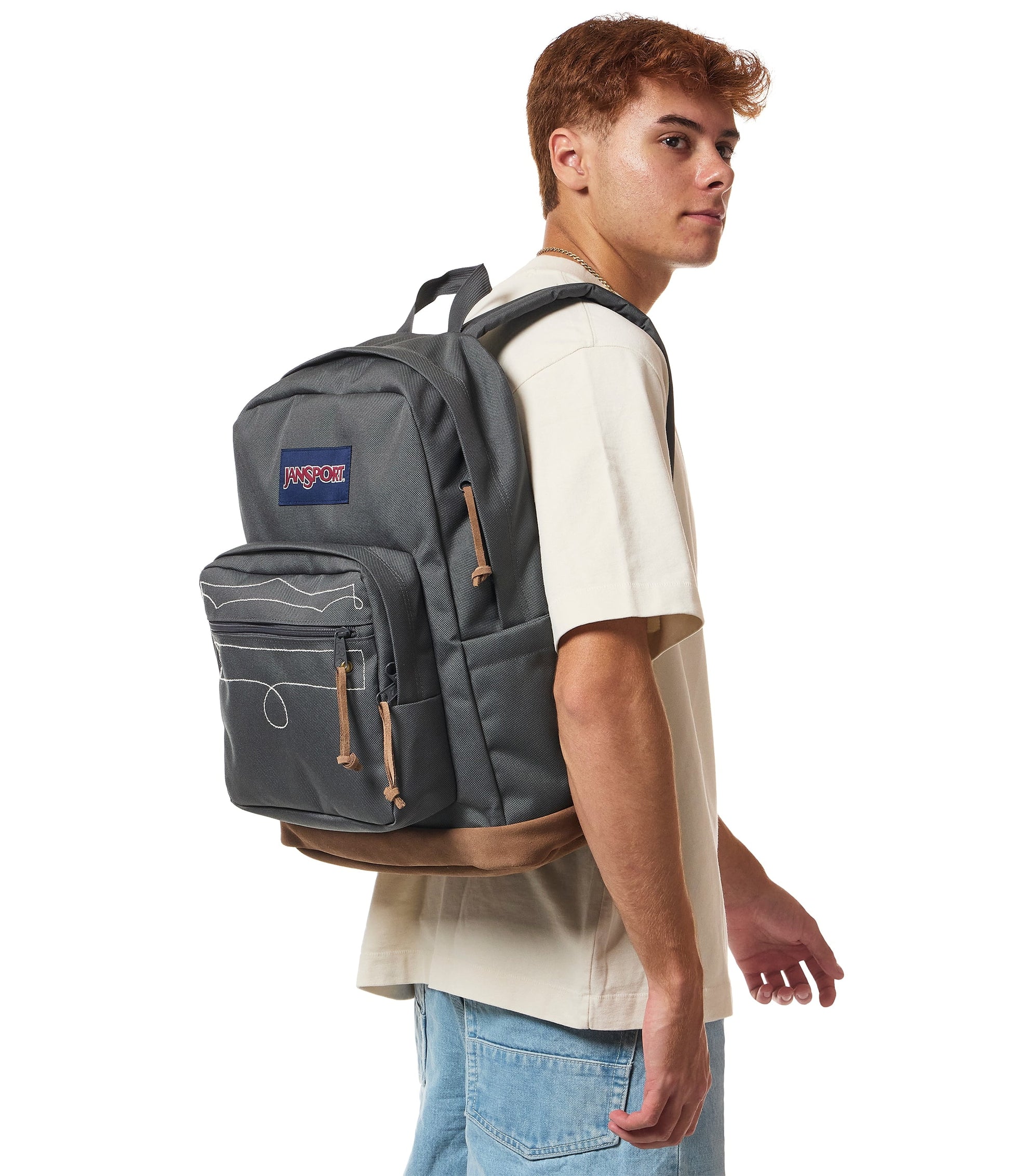 Jansport Backpacks Westbound Embroidered Grey JanSport Right Pack Expressions - Westbound Embroidered Grey