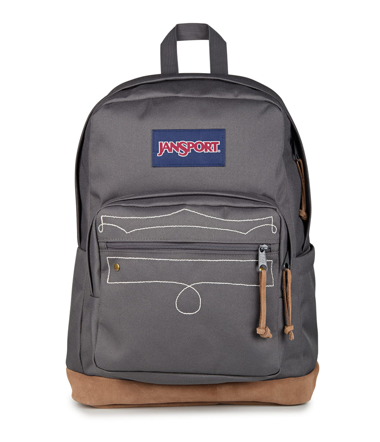 Jansport Backpacks Westbound Embroidered Grey JanSport Right Pack Expressions - Westbound Embroidered Grey