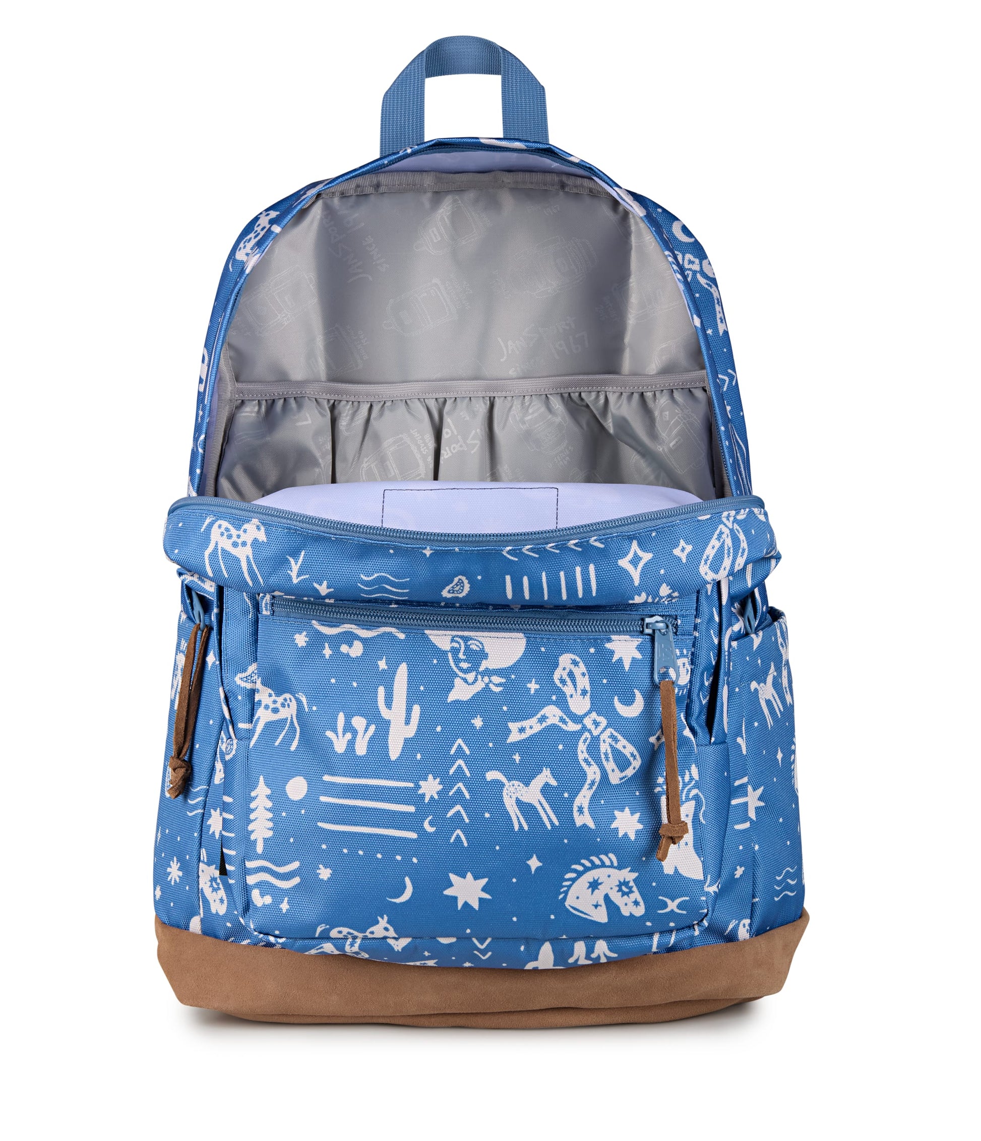 Jansport Backpacks Yeehaw and Horses Elemental Blue JanSport Right Pack Backpack - Yeehaw and Horses Elemental Blue