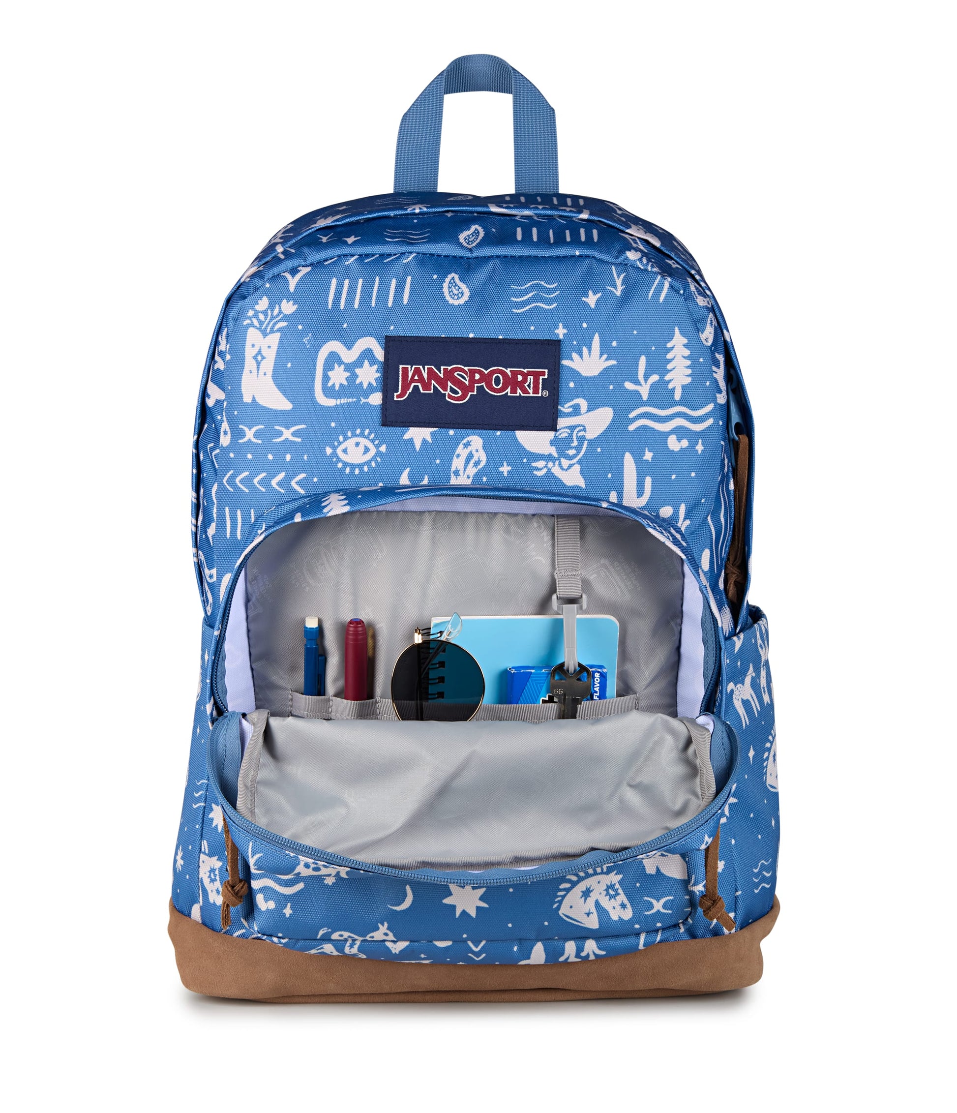 Jansport Backpacks Yeehaw and Horses Elemental Blue JanSport Right Pack Backpack - Yeehaw and Horses Elemental Blue