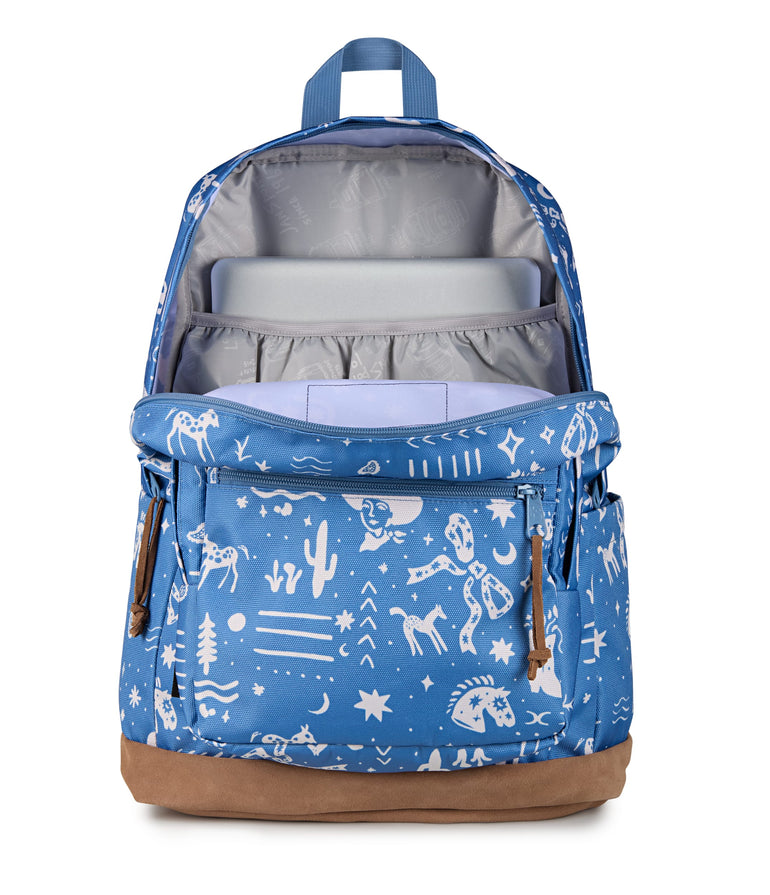 Jansport Backpacks Yeehaw and Horses Elemental Blue JanSport Right Pack Backpack - Yeehaw and Horses Elemental Blue