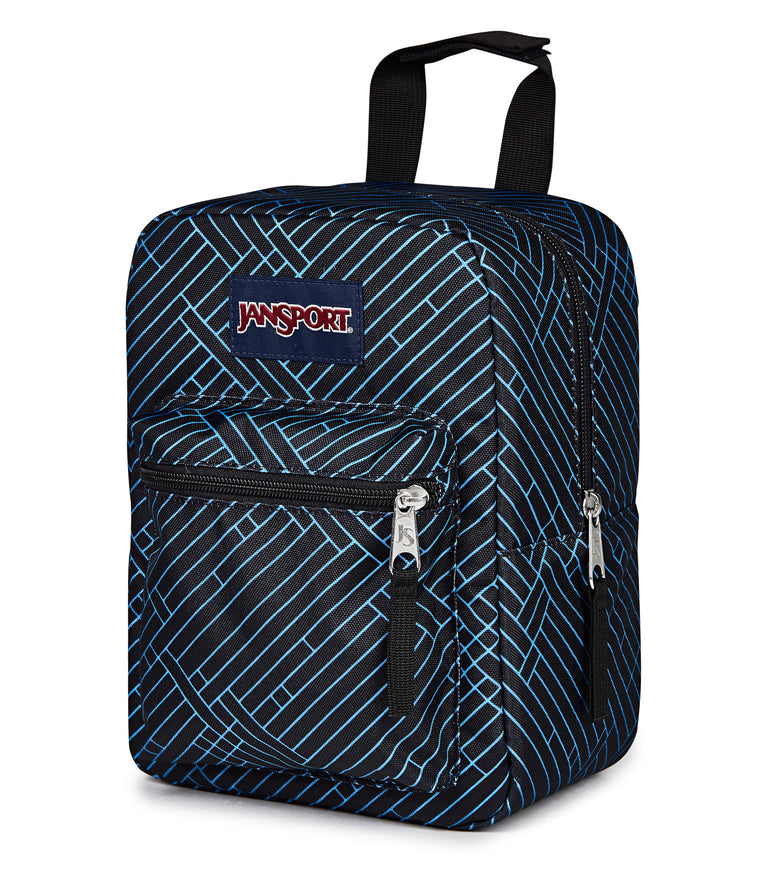 Jansport Lunch Bag Team Stripes Black JanSport Big Break Lunch Bag - Team Stripes Black
