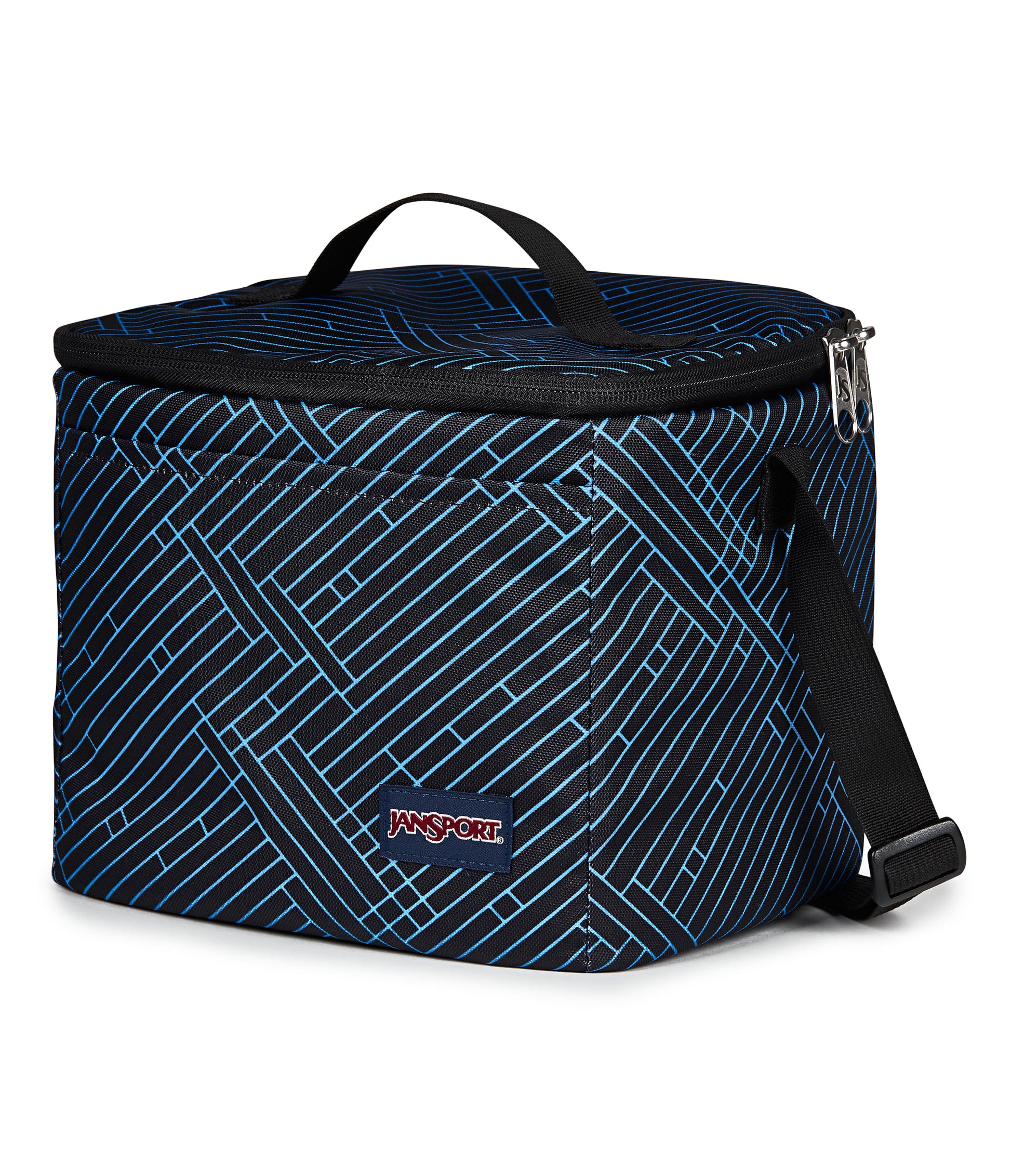 Jansport Lunch Bag Team Stripes Black JanSport Super Snack Lunch Bag - Team Stripes Black