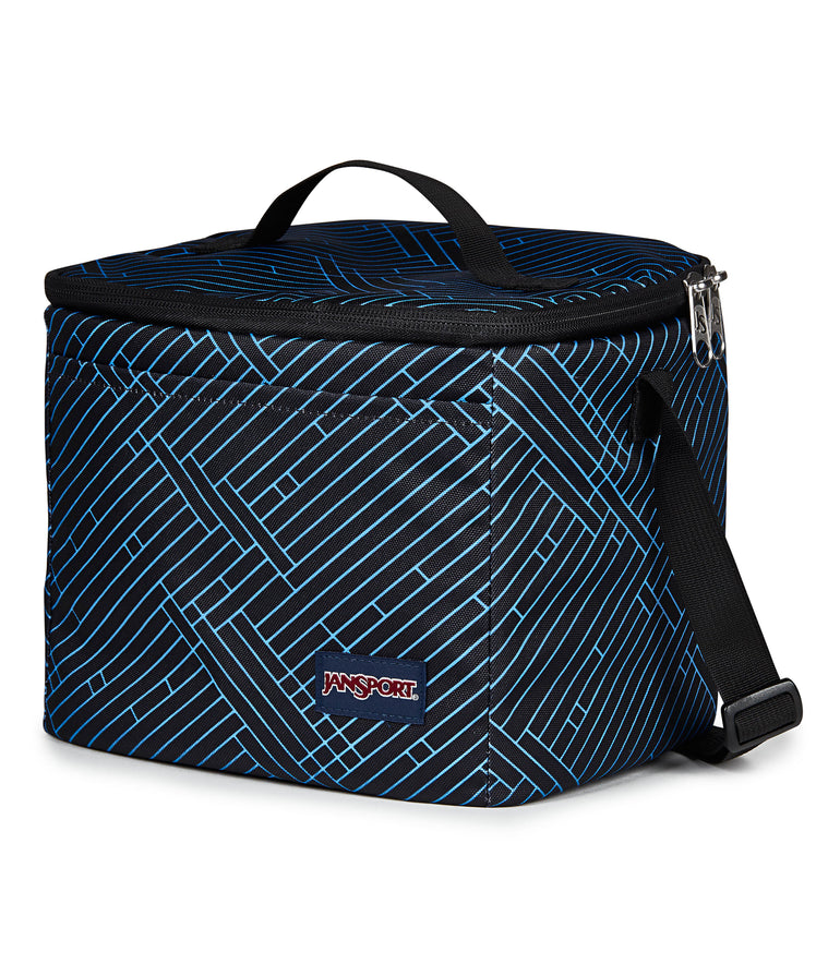 Jansport Lunch Bag Team Stripes Black JanSport Super Snack Lunch Bag - Team Stripes Black