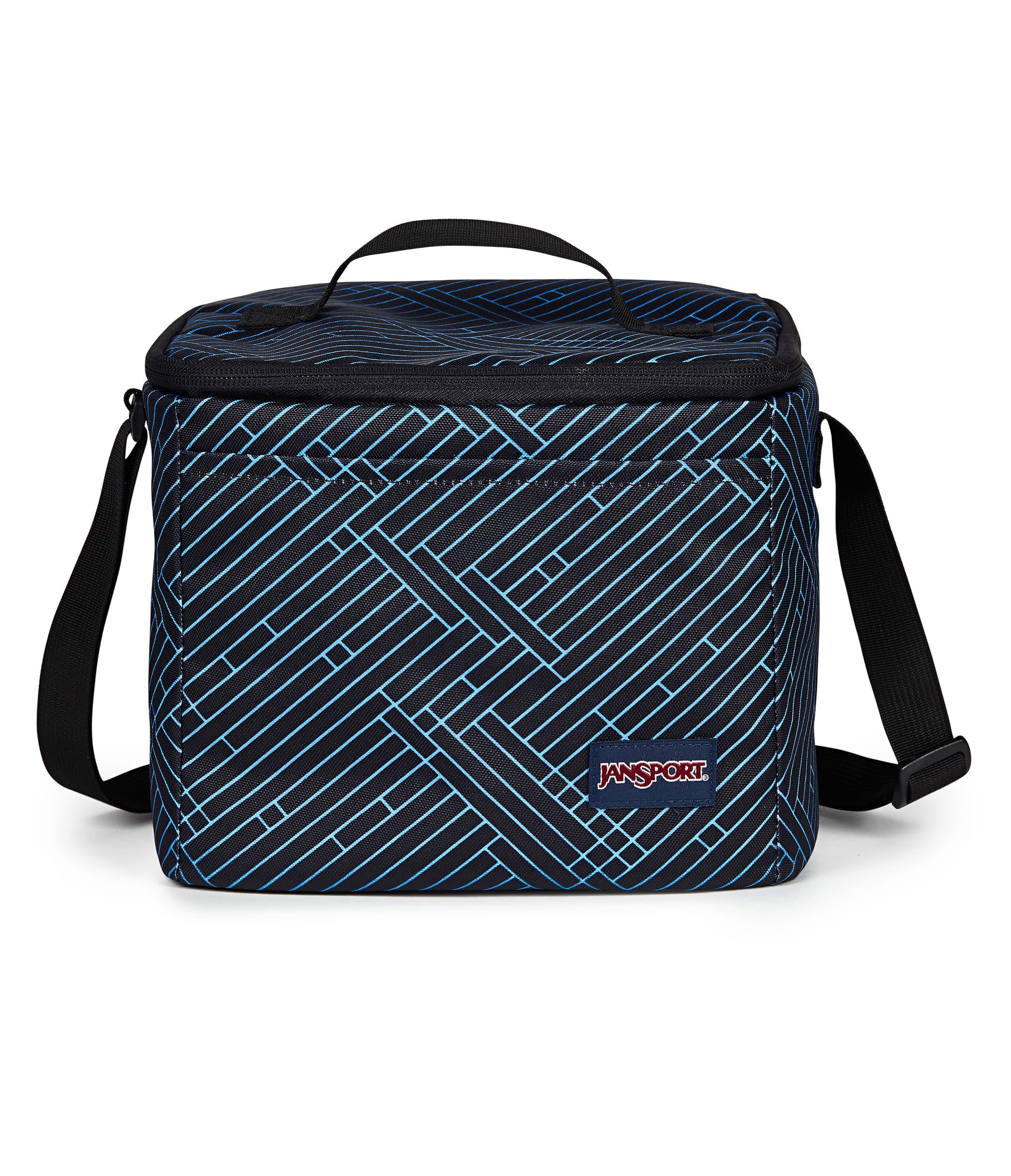 Jansport Lunch Bag Team Stripes Black JanSport Super Snack Lunch Bag - Team Stripes Black