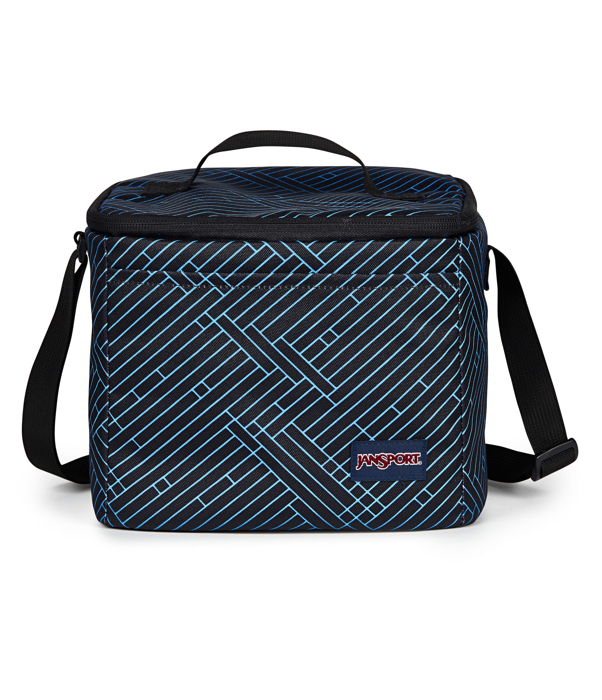 Jansport Lunch Bag Team Stripes Black JanSport Super Snack Lunch Bag - Team Stripes Black