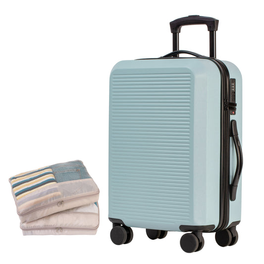 Jetstream Luggage Aqua Jetstream 3-Piece Carry-On Luggage & Packing Cube Set