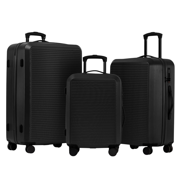 Jetstream Luggage Black Jetstream Studio Collection 3-Piece Luggage Set