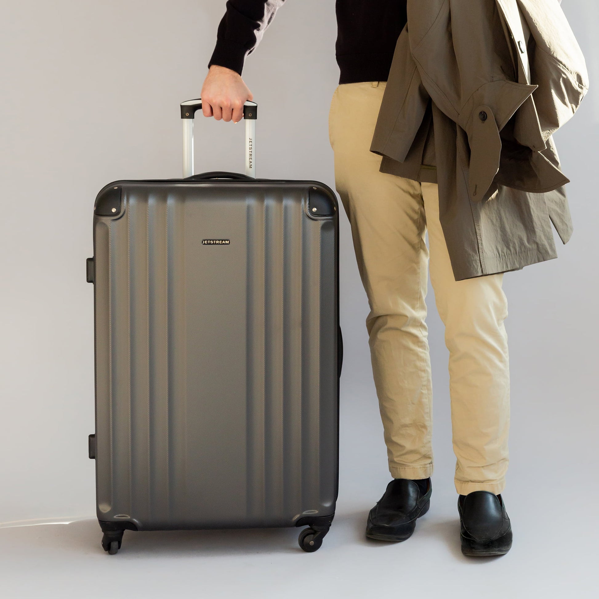 Jetstream Luggage Charcoal Jetstream 3-Piece Spinner Luggage Set