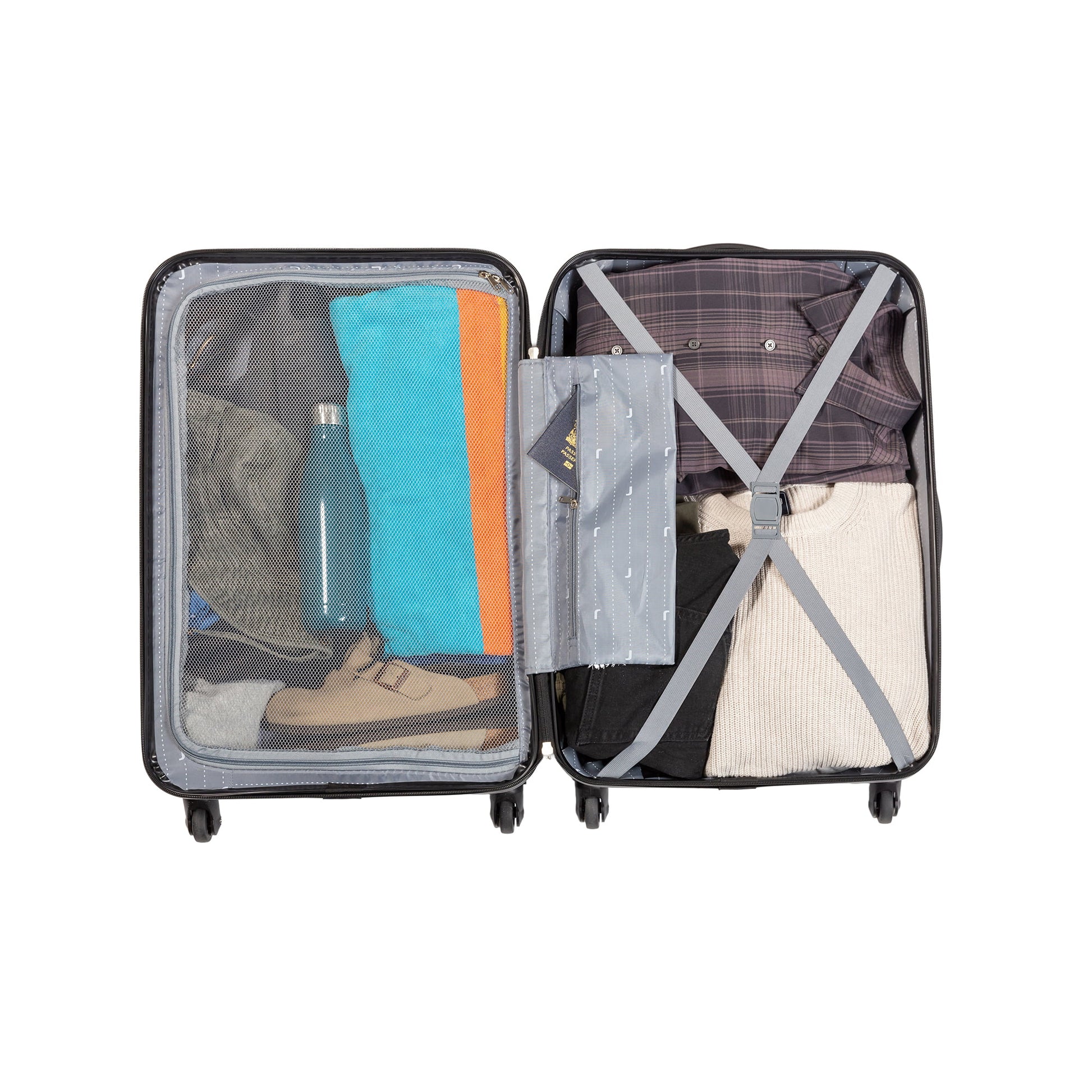 Jetstream Luggage Charcoal Jetstream 3-Piece Spinner Luggage Set