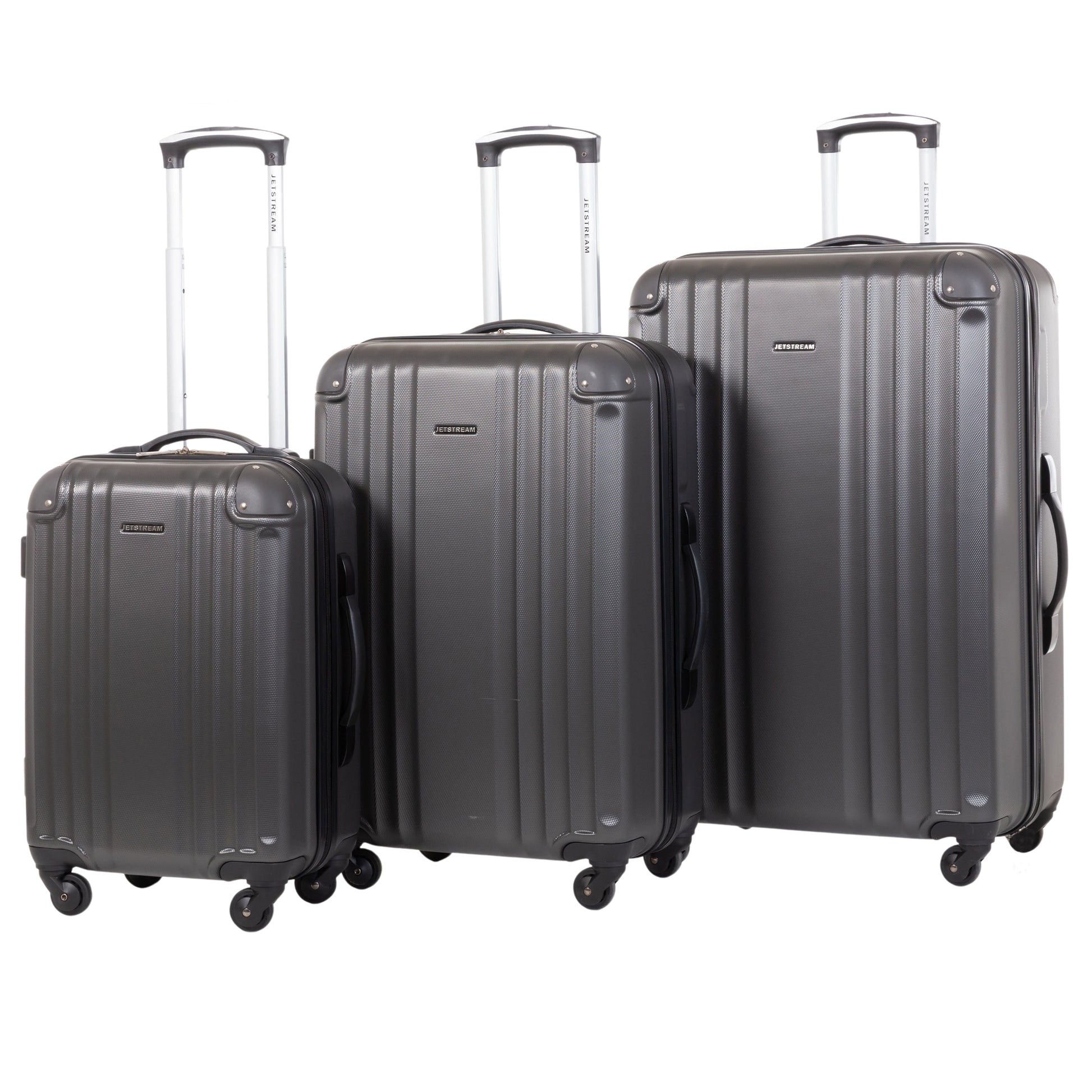 Jetstream Luggage Charcoal Jetstream 3-Piece Spinner Luggage Set