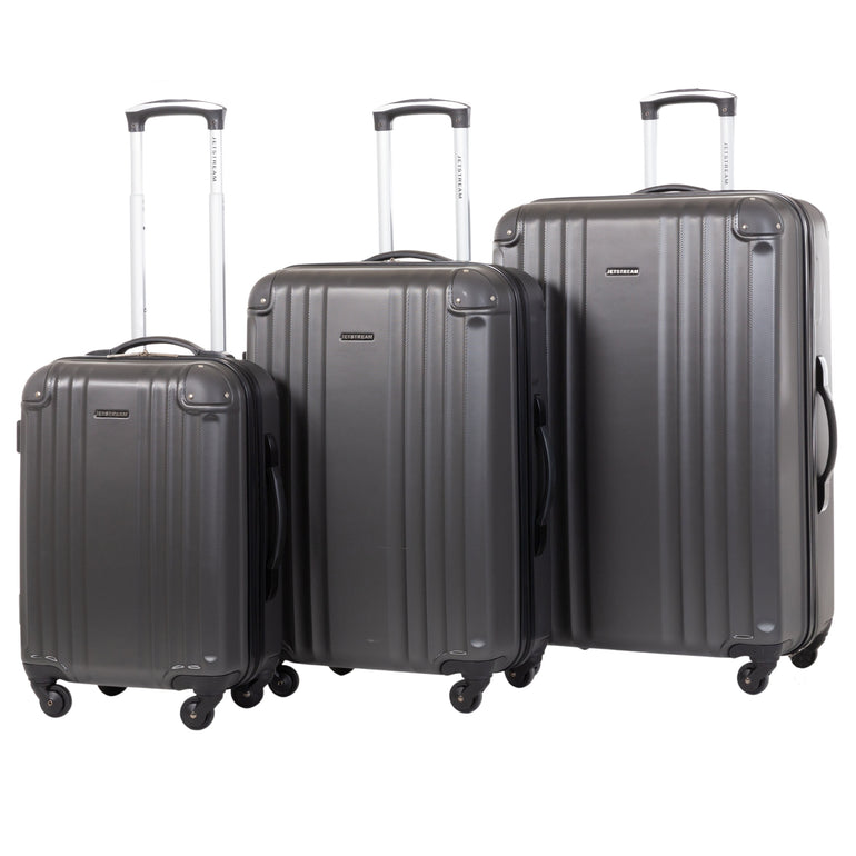 Jetstream Luggage Charcoal Jetstream 3-Piece Spinner Luggage Set