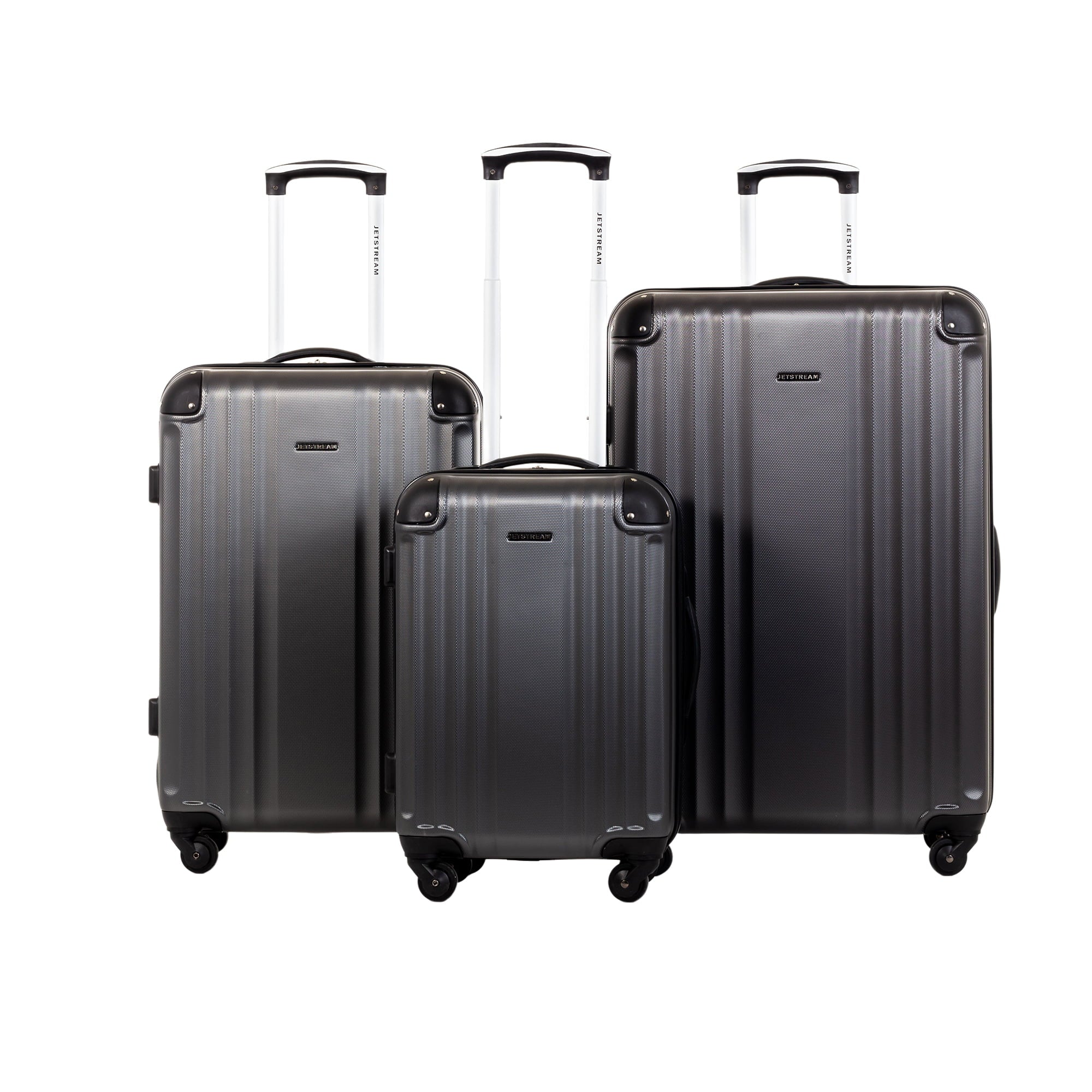 Jetstream Luggage Charcoal Jetstream 3-Piece Spinner Luggage Set
