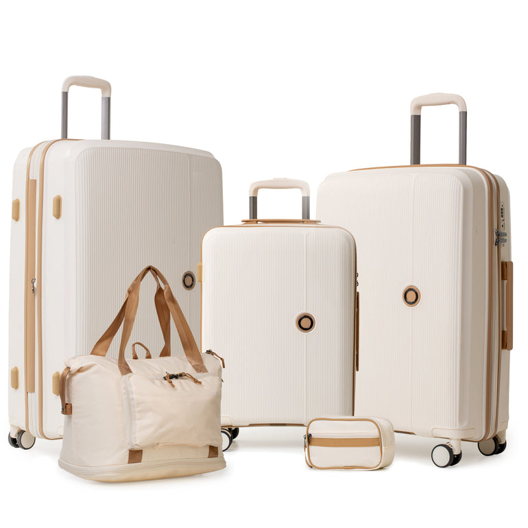 Jetstream Luggage Cream/Tan Jetstream Signature Series 5-Piece Luggage Set