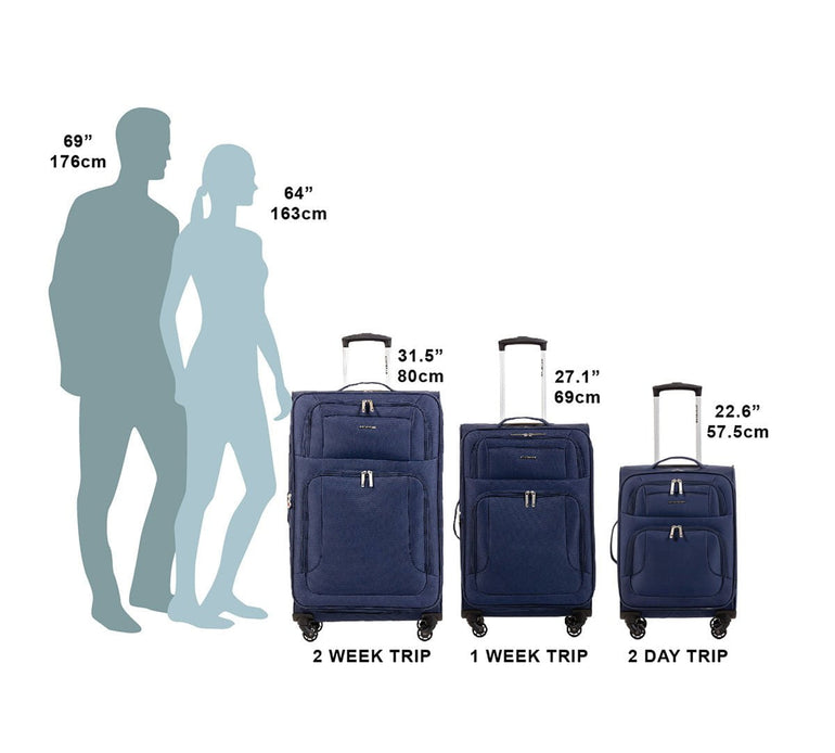 Jetstream Luggage Jetstream 20 Inch Lightweight Spinner Luggage Carry-On Luggage