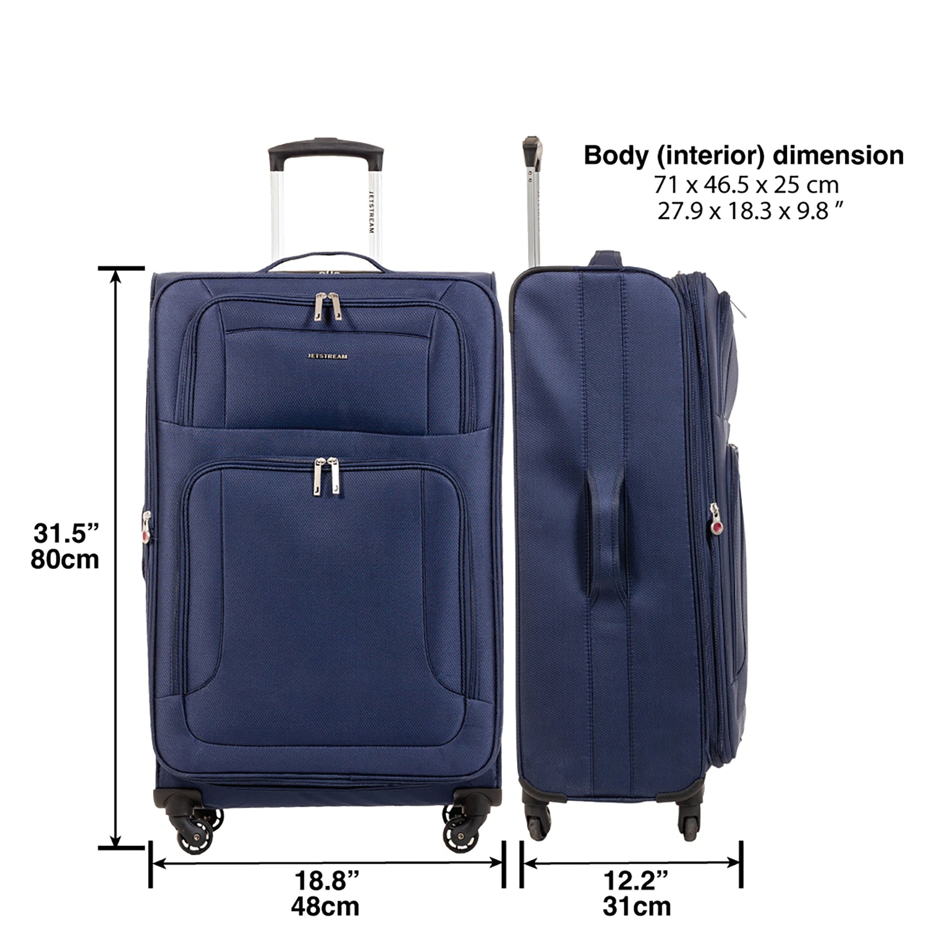 Jetstream Luggage Jetstream 28 Inch Spinner Expandable Luggage