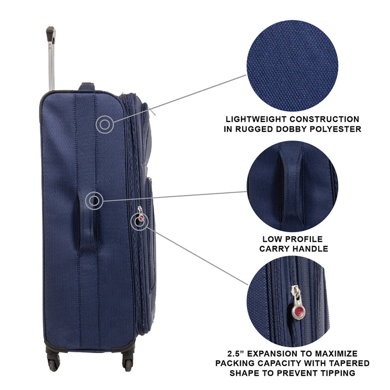 Jetstream Luggage Jetstream 28 Inch Spinner Expandable Luggage