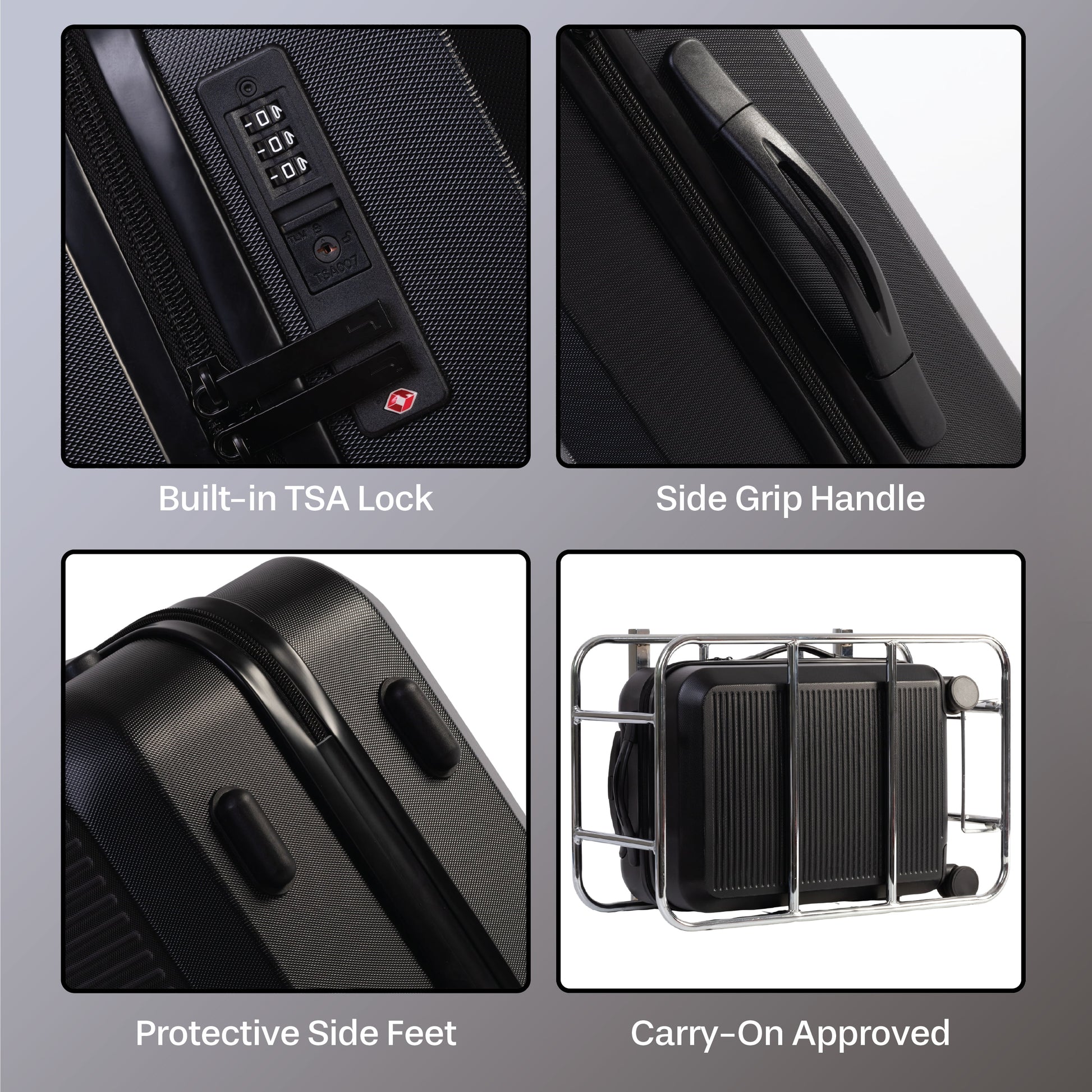 Jetstream Luggage Jetstream 3-Piece Carry-On Luggage & Packing Cube Set