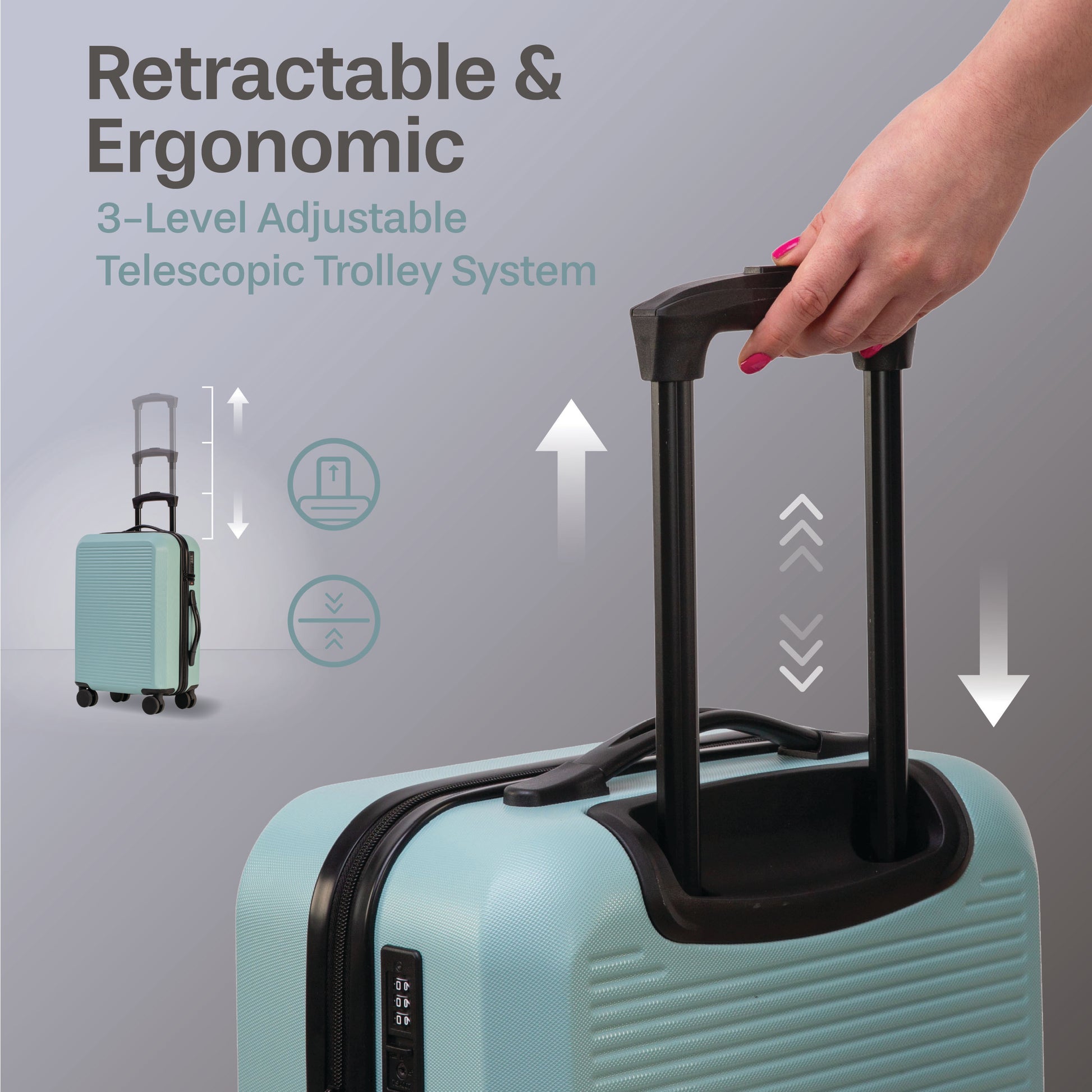 Jetstream Luggage Jetstream 3-Piece Carry-On Luggage & Packing Cube Set
