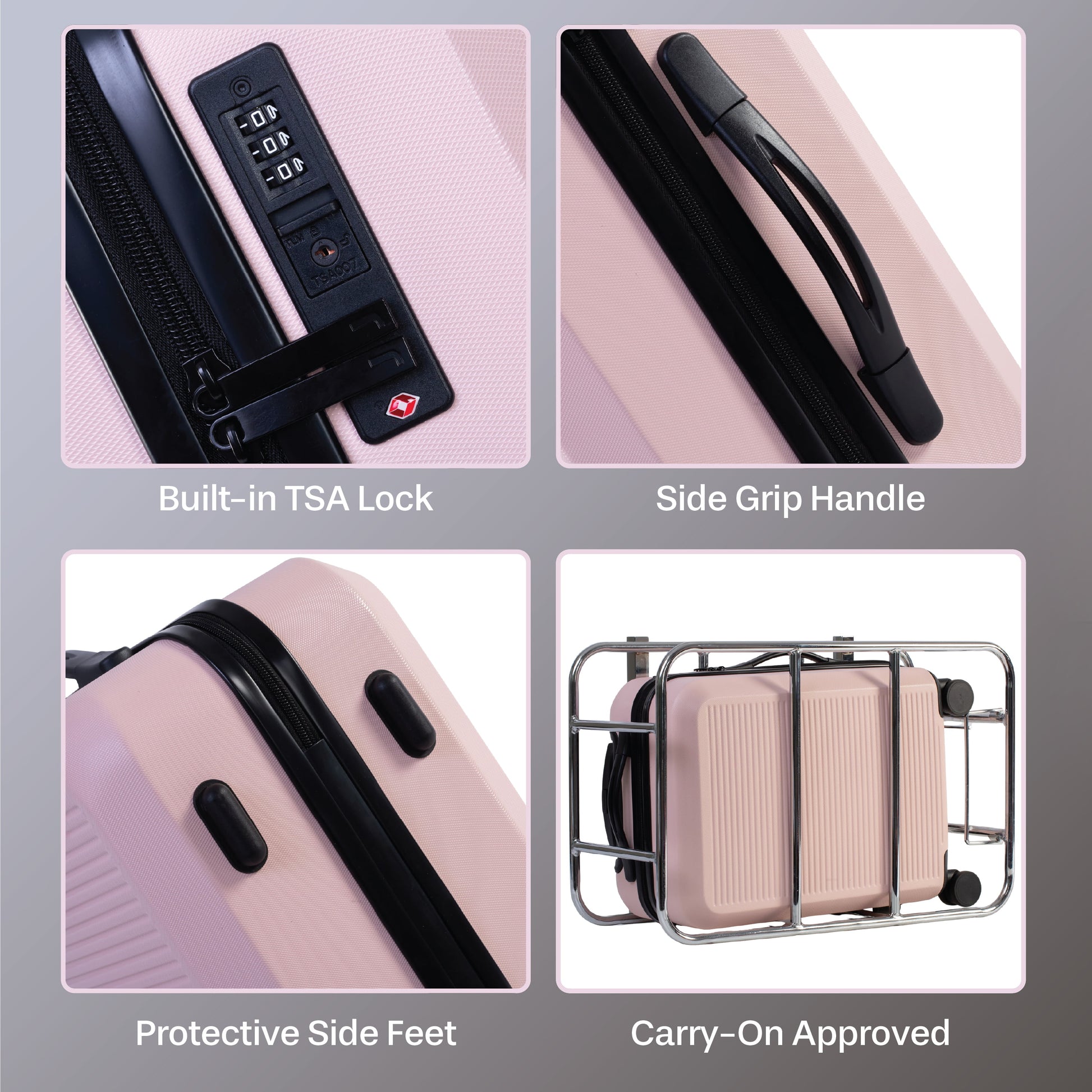 Jetstream Luggage Jetstream 3-Piece Carry-On Luggage & Packing Cube Set