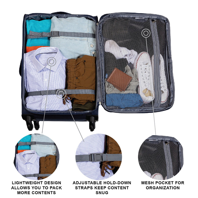 Jetstream Luggage Jetstream 3 Piece Spinner Expandable Luggage Set