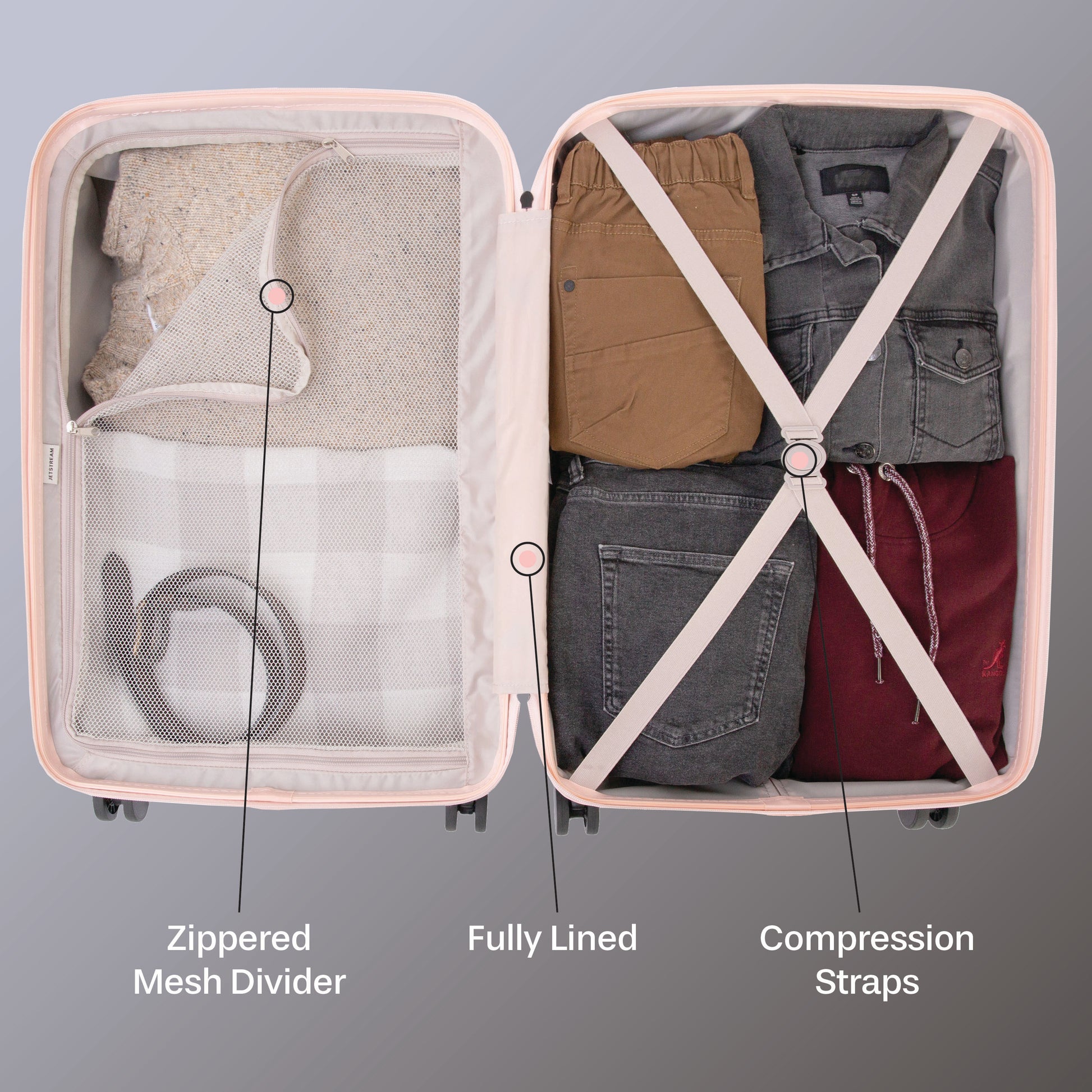 Jetstream Luggage Jetstream Studio Collection 3-Piece Luggage Set