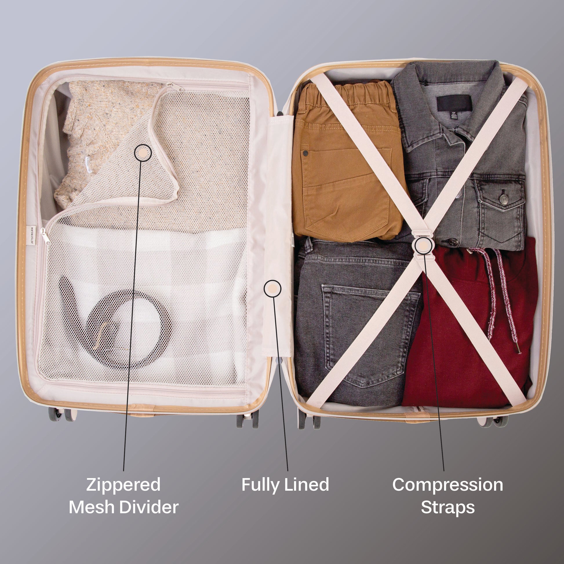Jetstream Luggage Jetstream Studio Collection 3-Piece Luggage Set