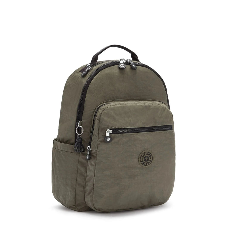 Kipling Backpacks Green Moss Kipling Seoul Large 15" Laptop Backpack - Green Moss