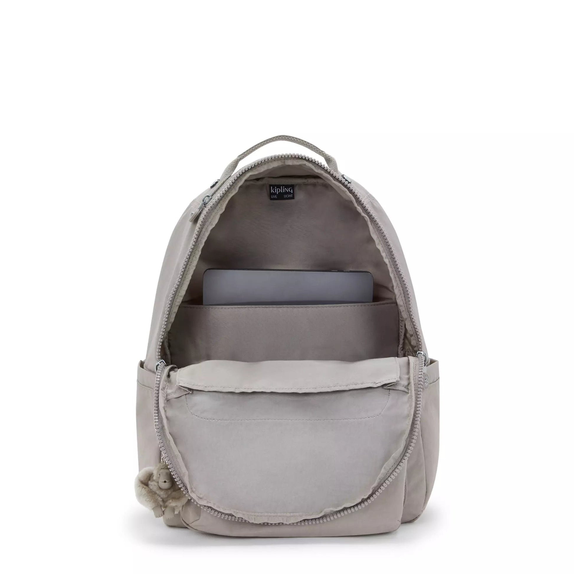 Kipling Backpacks Grey Gris Kipling Seoul Large 15" Laptop Backpack - Grey Gris