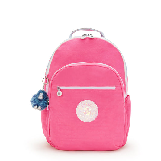Kipling Backpacks Happy Pink Mix Kipling Seoul Large 15" Laptop Backpack - Happy Pink Mix