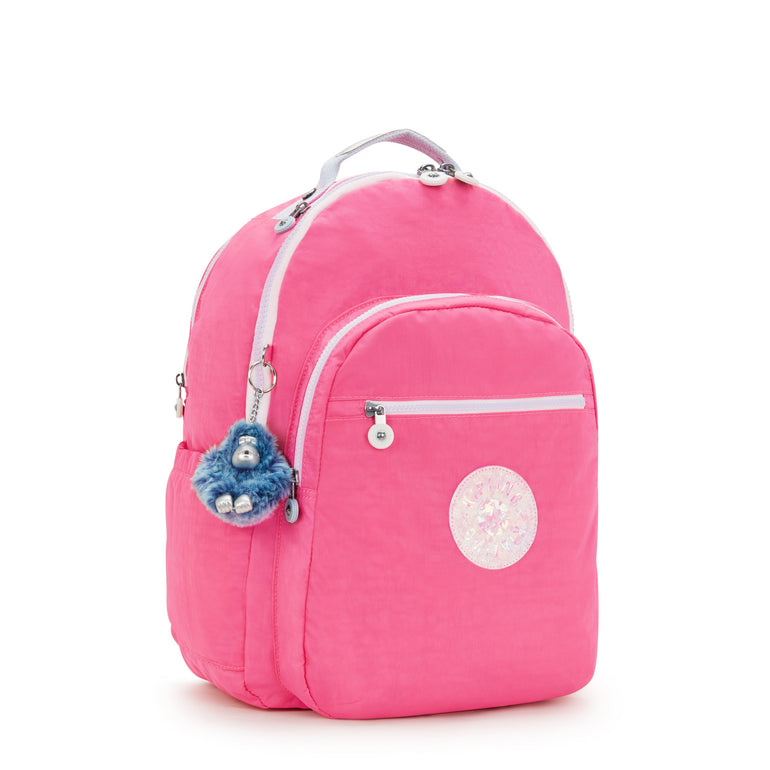 Kipling Backpacks Happy Pink Mix Kipling Seoul Large 15" Laptop Backpack - Happy Pink Mix